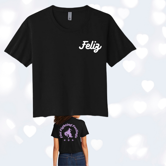 Feliz Feelings Crop Tee